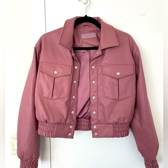 Blanknyc faux leather bomber jacket in chilled wine NWT - Picture 1 of 4